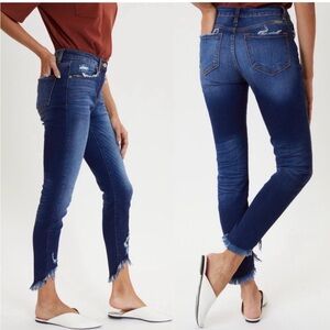 Women's KanCan High-Rise Skinny Jeans with Frayed Hem